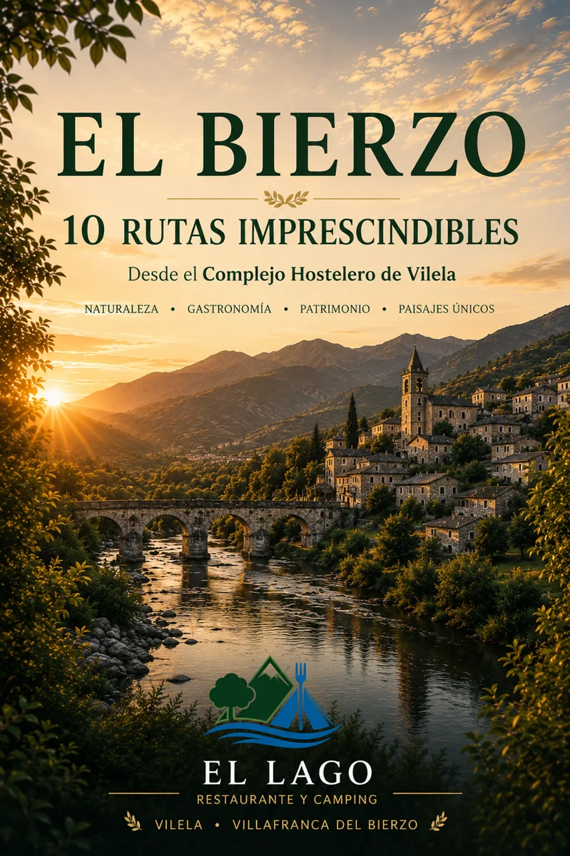 Portada de la guía El Bierzo: diez rutas imprescindibles desde el Complejo Hostelero de Vilela